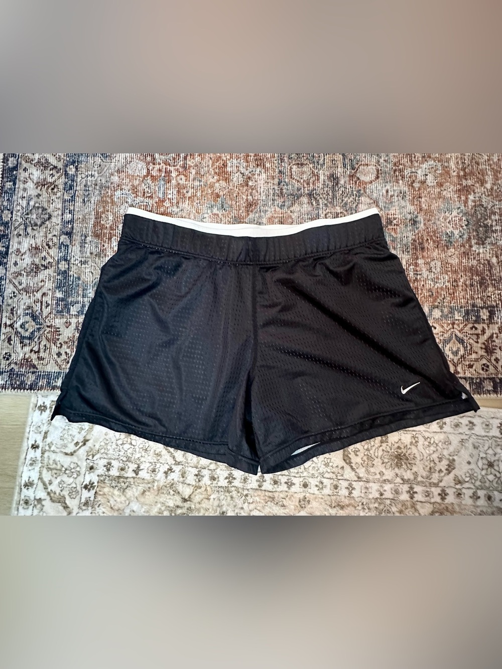 Nike Black Athletic Mesh Women’s Shorts Double Lined